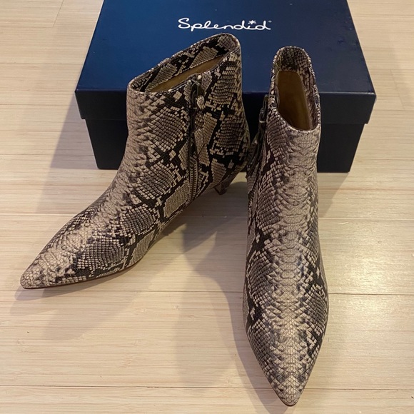 Splendid Nettie Leather Snake Bootie - Picture 1 of 8